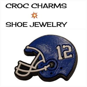 6/$20 Shoe Charm 🌟 Football #12 Helmet Tom Brady Fan Band Shoe Jewelry